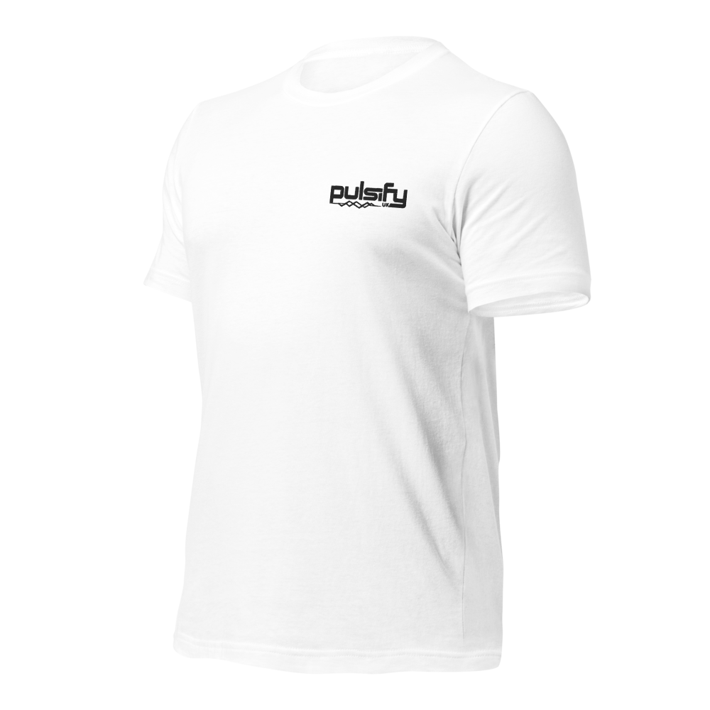 White / Black Embroidered Logo T-shirt
