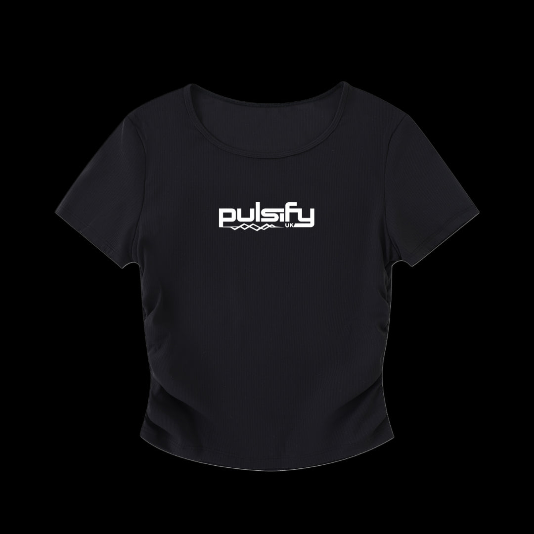 Pulsify Logo Crop Top (Black)