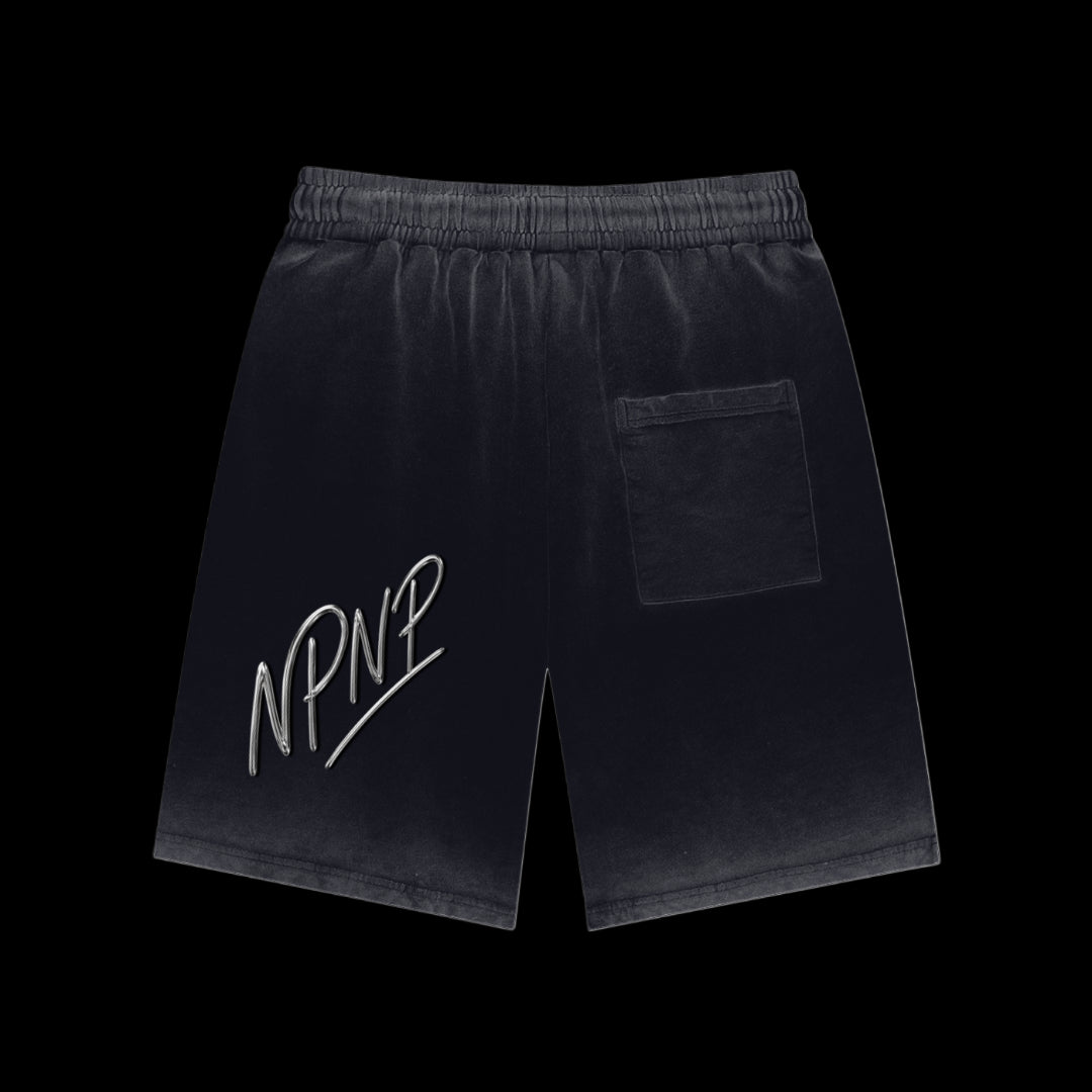 "No Party" Reverse Dyed Shorts