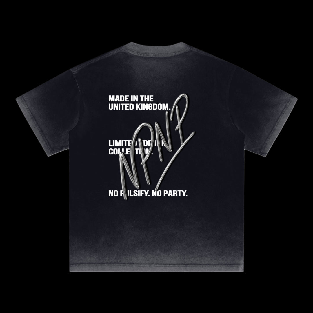 "No Party" Reverse Dyed T-shirt
