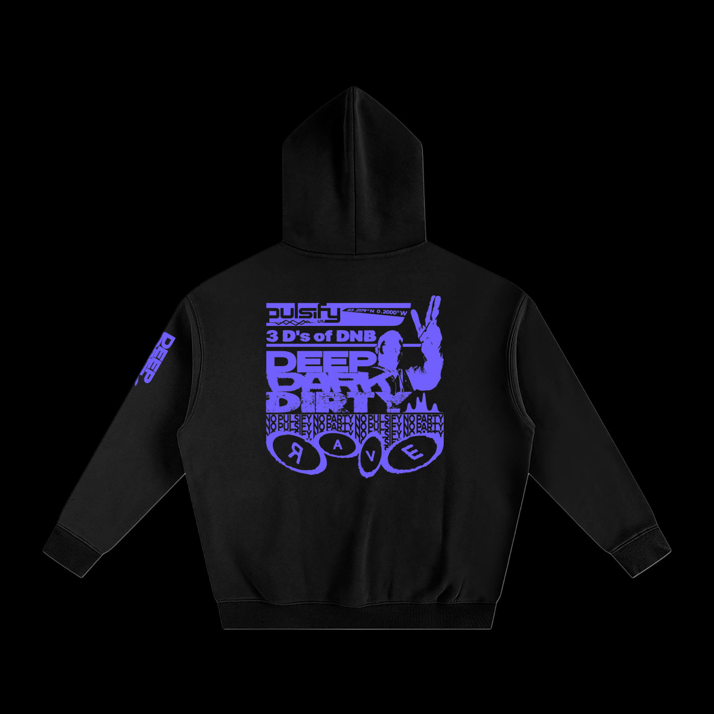 Deep. Dark. Dirty. Hoodie (Black)