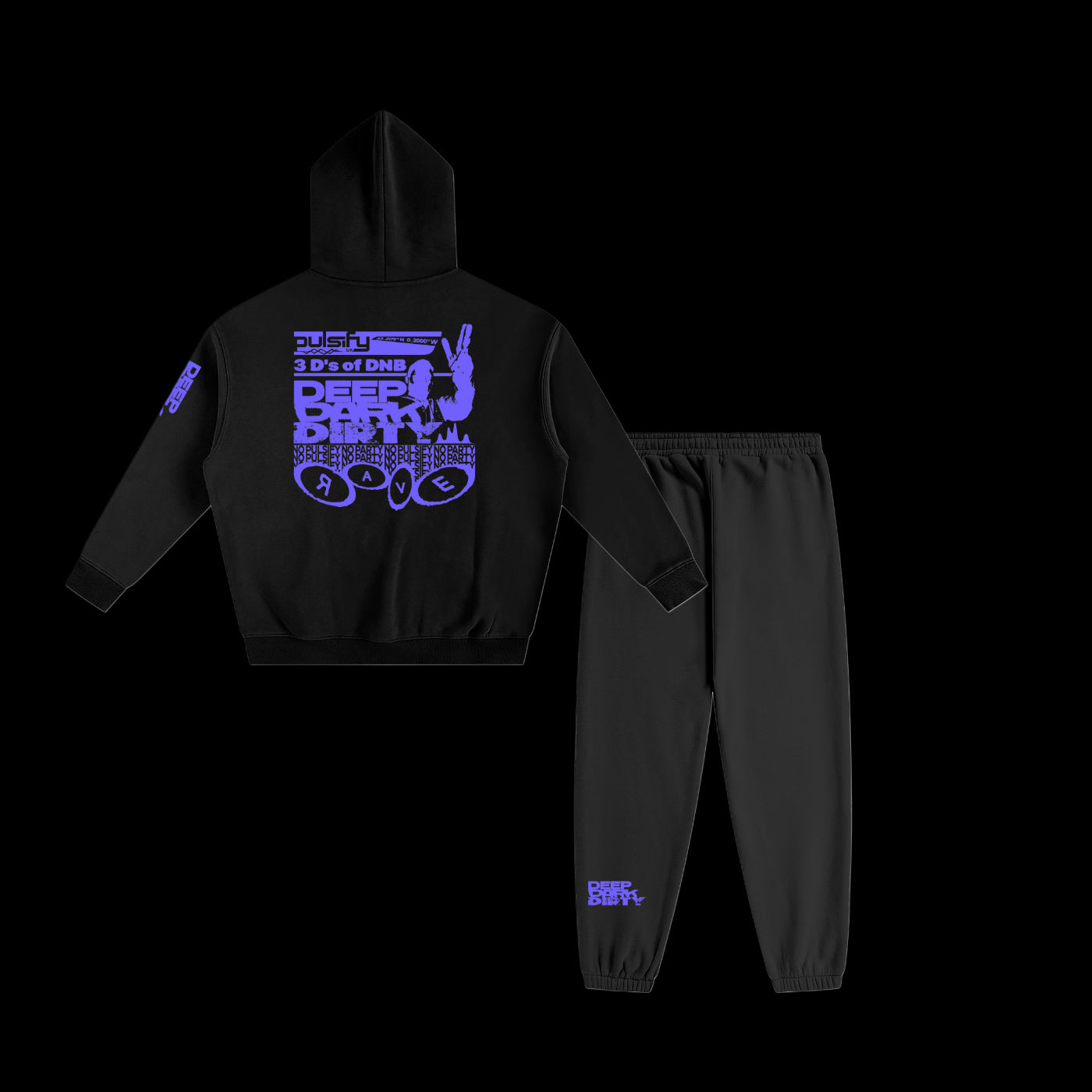 Deep. Dark. Dirty. Tracksuit (Black)